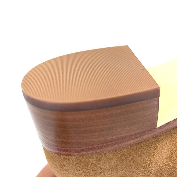 Cole Haan Size 8.5 Suede Ankle Boots NEW Chestnut Brown Leather Block Naia $180 - Picture 10 of 14